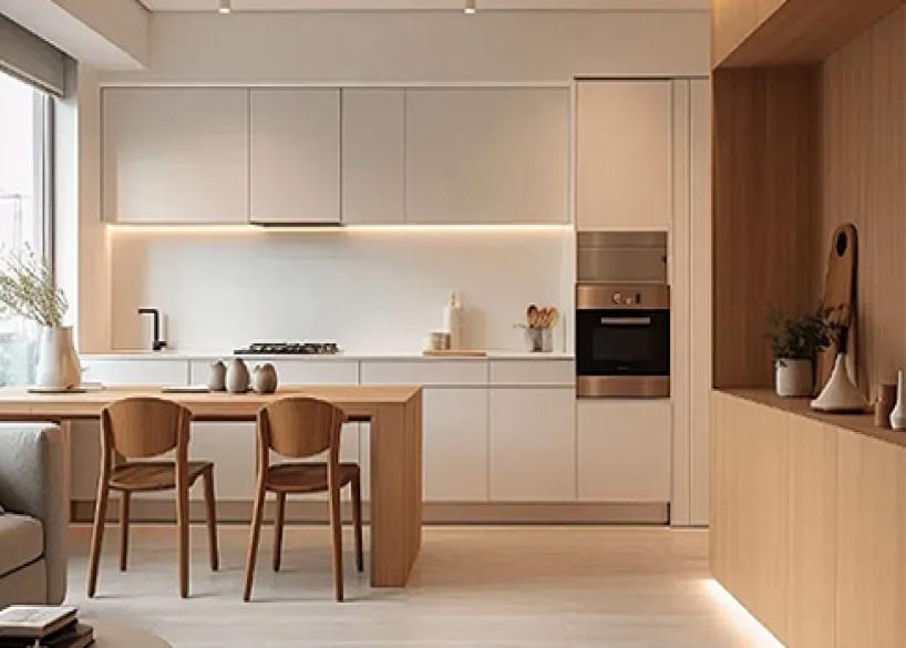 Vit ek | Varm och delikat textur, ger en fridfull och bekväm stämning