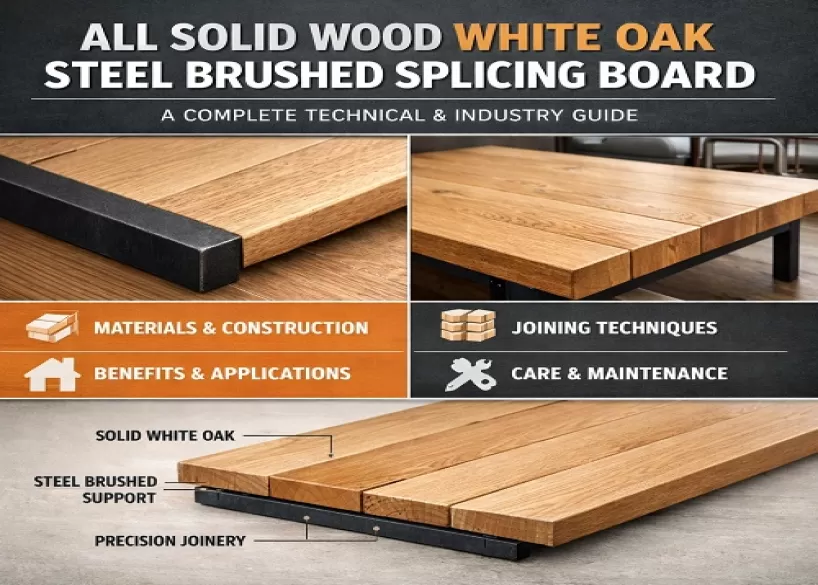Helt massivt trä White Oak Steel Brushed Splicing Board: En komplett teknisk och branschguide